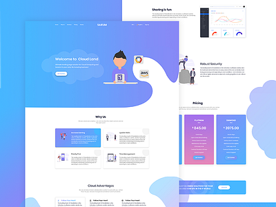 Saieum - Landing page for SAAS website app branding community design exploration gradation gradient header hero illustration landingpage typography ui ui ux design vector website