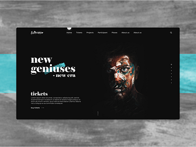 Art Presentation "3.14casso " design full page logo typography ui ui ux web website