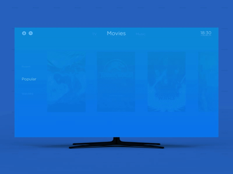 TV App animation application digital inspiration interaction minimalism movie screen tv ui ui ux design ux ui web webdesign webinspiration