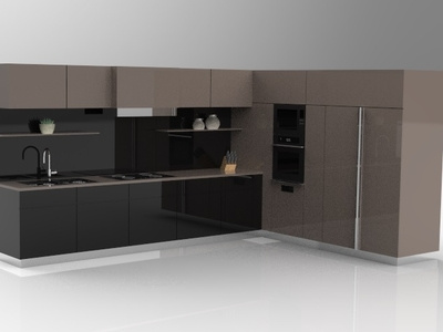 Modern Kitchen Isabella cad concept design furniture illustration interior architecture interior design render