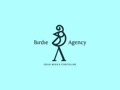 Birdie Agency branding design idendity illustration logo logo design logotype minimal typography