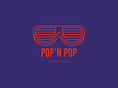 Pop'n Pop branding concept store design idendity illustration logo logo design logotype minimal typography