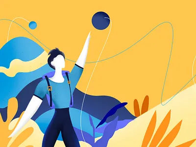 Vision & Mission art circle explore graphic identity illustration illustration art illustrator jungle line mission planting plants shaddow vision