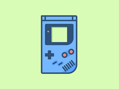 Gameboy Fat console gameboy handle illustration nintendo retrogaming stickers