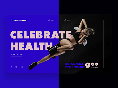 Sport Now adobe xd black blue bold design excercise fitness futura landing lithuania pink sport ui ux web woman