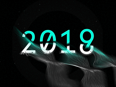 Welcome 2019! 2019 design illustration new year space ui