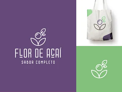 Flor de Açaí • Concept açaí branding brazil color design flat icon logo typography vector