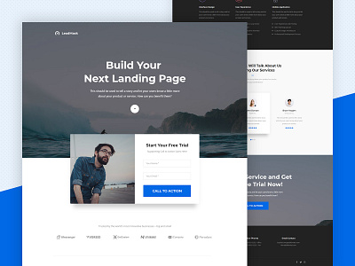 LeadMask - Landing Page business clean colorful css envato graphics html landing page marketing modern themeforest ui deisgn ui development web webdesign website