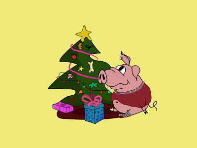 Символ Свинни dribbble graphic happynewyear pantone pink poster redesign sketch symbol брендинг вектор дизайн иллюстрация концепция логотип принт