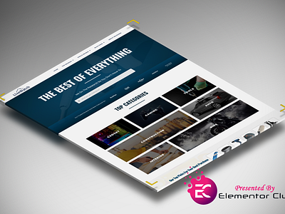 Homepage Template for Affiliate Website affiliate marketing elementor wordpress