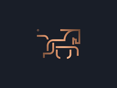 Royal Horse animal art animal character arabian horse branding grid system horse horse logo horse mark horse monogram horse racing horseback horses horseshoe icon line art horse logo mark royal royal horse royal logo