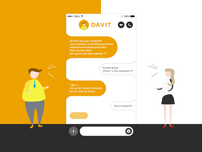 Daily UI #013 Direct Messaging app chat chat app daily 100 daily 100 challenge daily challange daily ui 013 design direct messaging flat design graphic illustration pop uidesign