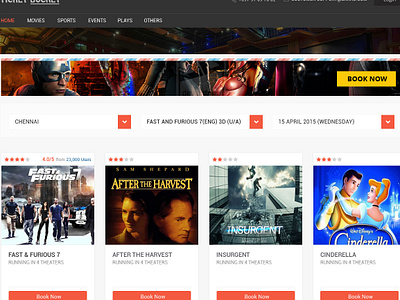 Movie booking website movie app movie booking movie card