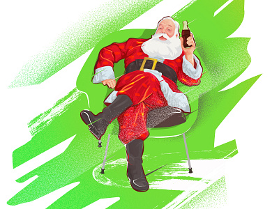 Santa Cola Classic ! christmas cola design arf holiday illustration santa santa claus