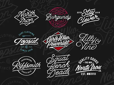 Lettering Works art branding cursive custom type design graphic design lettering logo logotype monoline script simple type typography vector