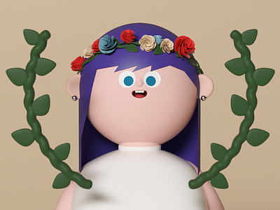 Flower girl-2 2019 animation book design branding c4d character character boy character designer christmas cinema4d design flowerscrown graphic illustration poster rain 캐릭터 디자이너 캐릭터 디자인