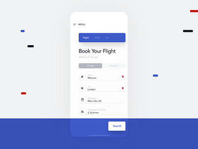 UI Daily, #068 – Flight Search air app design flight plane search ui uidaily ux