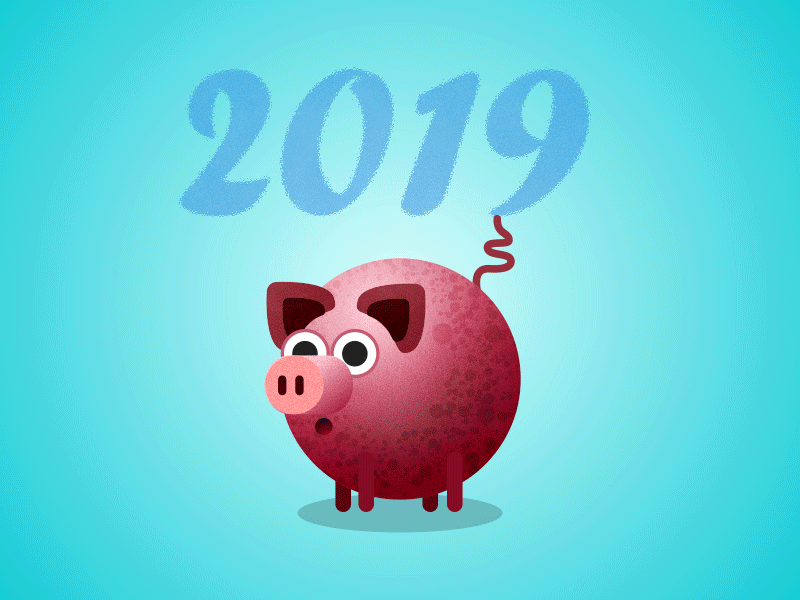 Pig & Dog animal animate animation circle design dog gentle code gif illustration jump merrychristmas morphing motion new year new year 2019 pig trending vector winter work