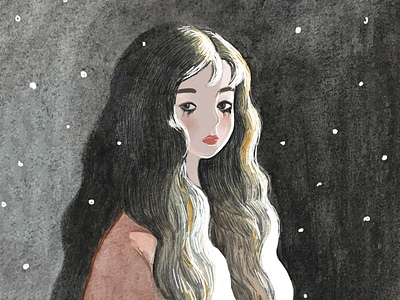 I wear mascara every Thursday... art illustration sketch sketchbook watercolor