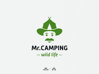 Mr.Camp brand design icon illustration logo symbol