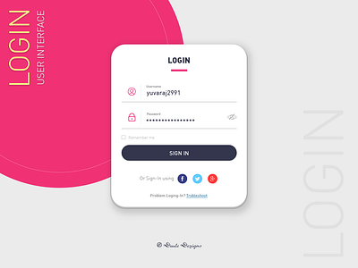 Login Form User Interface design dude dezigns graphic design ui ux