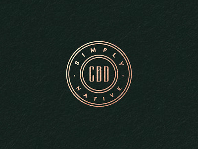 CBD Simply Native beauty beauty logo beauty product brand brand and identity brand design branding design icon identity logo logo design logo design branding luxurious luxury minimal minimalism modern rose gold simple