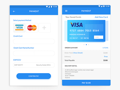 payment card checkout payment method