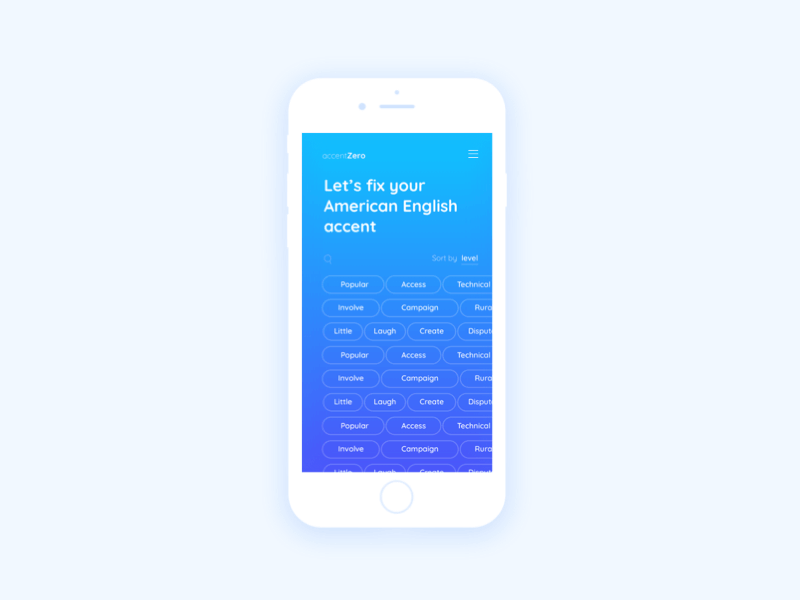 Language App — Menu Animation animation app language menu principle sketch