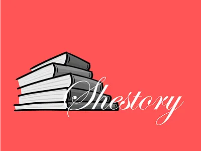 Shestory logo flat illustration logo type