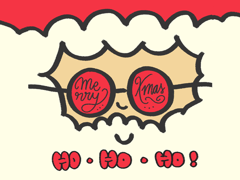 Merry Christmas christmas design drawing graphic art illustration illustrator lettering photoshop postcard type type art typography