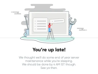 Maintenance Page. branding design illustration maintenancepage ui uiux ux