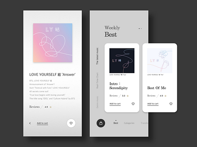 Music App Design💜 bts design ios ios10 ios11 ios12 music musicapp ui uidesign uiux ux uxdesign 방탄소년단