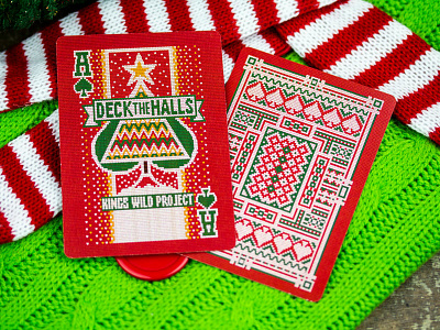 Deck The Halls - Ugly Christmas Sweater Playing Cards package design playing cards ugly christmas sweater