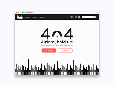 Daily UI: #008 404 404 error 404 error page 404 page daily 100 daily 100 challenge design music art ui ui concept ux