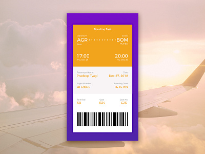 Boarding Pass #dailyui challenge 24 app design daily ui graphic design photoshop ui ux