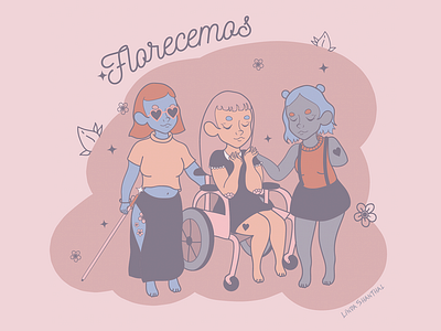 Florecemos charactedesign illustration vector
