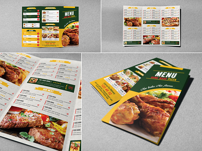 Tri-fold Restaurant Menu business cafe clean dark editable emydesign food food list food menu hotel menu psd psd template resorts restaurant restaurant menu design restaurant menu template simple take away trifold
