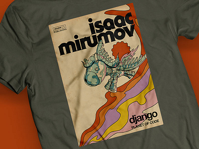 Archives No 01 - Isaac Django Tee cover cover artwork design django drawing handmade illustration logo mirumee quality typography