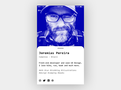 User Profile 006 adobexd app dailyui dailyui 006 ios profile ui ux design ui design ui mobile user profile