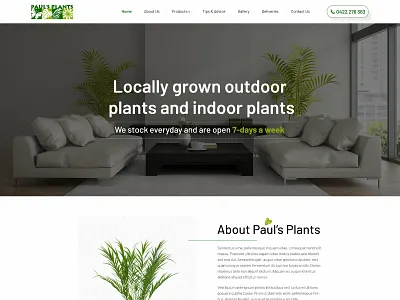 Pauls Plants clean creative drag drop furniture modern nursery online fashion shop plant responsive section shopify tree unlimited colors wood