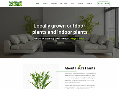Pauls Plants clean creative drag drop furniture modern nursery online fashion shop plant responsive section shopify tree unlimited colors wood