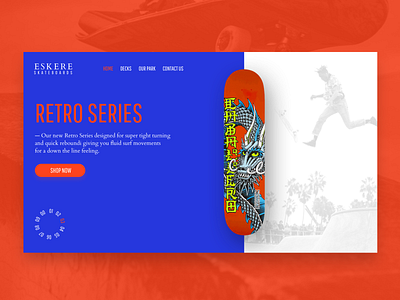 Minimal Skateshop eCommerce desktop design ecommence fluo retro design skate skate deck skate shop skateboard skateboarddesign slider website concept