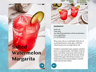 Recipe Design cocktail cook cooking cookingapp dailyui dailyuichallange design recipe ui ui design uidesign