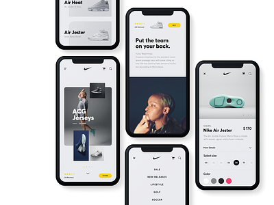 Mobile App® - Layout app app concept branding buttons cards clothes color design eshop flat interaction mobile mobile app design nike shoes typography ui ux visual web