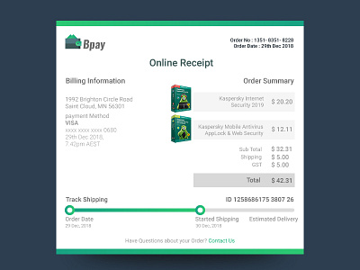 Just finished my 17th design for #dailyui #017 Email Receipt adobe illustrator adobe photoshop creative design dailyui design email receipt illustration ui