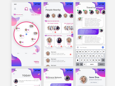 Travel chat apps app design digital interface icon design mobile app product design ui designer web design