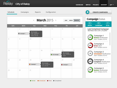 Outbound Calendar design ui ux web website