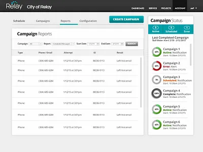 Outbound Dashboard design ui ux web website
