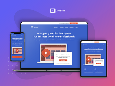 Alertfind Website color creative design digital ui web design