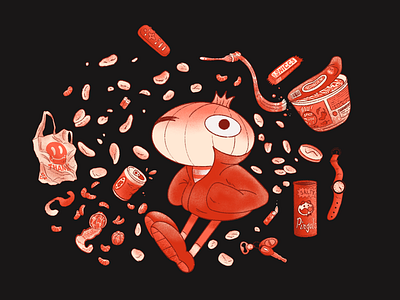 Vegg Out! illustration lazy snacks veg vegetable